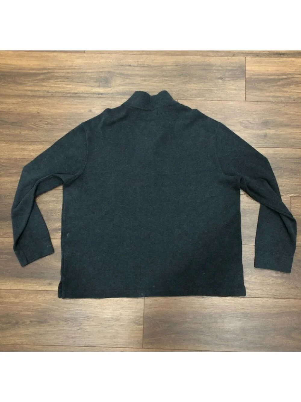 Polo Ralph Lauren Mens Sz XXL Quarter Zip Sweater Gray Cotton Mock Neck Logo